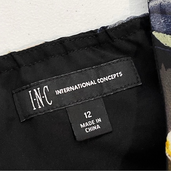 NWT INC Floral Print High-Low Maxi Dress Asymmetrical Ruffles Sundress Size 12 - Picture 8 of 11